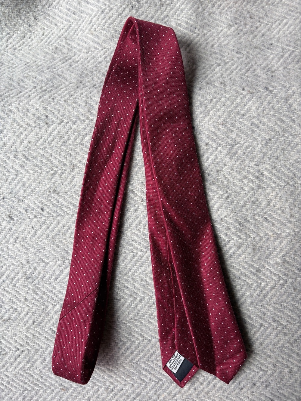 The Tie Bar tie bundle - burgundy microdot + heathered red